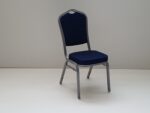 Καρέκλα Hilton Μπλε με ασημί σκελετό