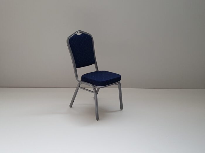 Καρέκλα Hilton Μπλε με ασημί σκελετό